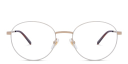 EYE'M Round Eyeglasses in Gold & White – Product Photo 1