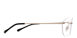 EYE'M Rimless Wide Cat Eye Eyeglasses in Silver – Product Photo 3