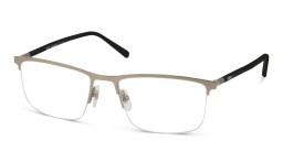 EYE'M Half Rim Rectangle Eyeglasses in Silver – Product Photo 2