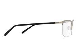 EYE'M Half Rim Rectangle Eyeglasses in Silver – Product Photo 3