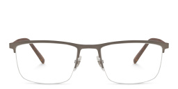 EYE'M Half Rim Rectangle Eyeglasses in Gunmetal – Product Photo 1