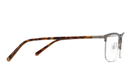 Shop EYE'M Half Rim Rectangle Eyeglasses in Gunmetal online.