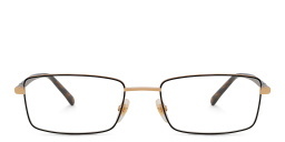 EYE'M Wide Rectangle Eyeglasses in Gold – Product Photo 1