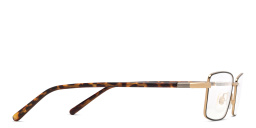 EYE'M Wide Rectangle Eyeglasses in Gold – Product Photo 3