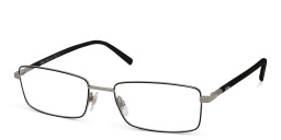EYE'M Wide Rectangle Eyeglasses in Silver – Product Photo 2