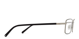 EYE'M Wide Rectangle Eyeglasses in Silver – Product Photo 3