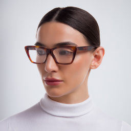 EYE'M Cat Eye Eyeglasses in Havana – Product Photo 5