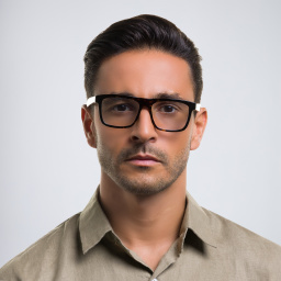 تسوق نظارات طبية مربّعة EYE'M بلون بني أونلاين.