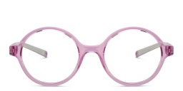 EYE'M Kids Round Eyeglasses in Transparent Light Pink – Product Photo 1