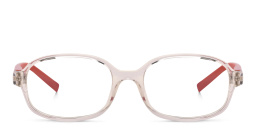 Kids Rectangle Eyeglasses من EYE'M بلون وردي شفاف - صورة المنتج 1