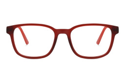 EYE'M Kids Rectangle Eyeglasses in Red – Product Photo 1