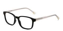 EYE'M Kids Rectangle Eyeglasses in Black – Product Photo 2