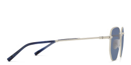 نظارة شمسية بإطار غير منتظم من EYE'M بلون فضي - صورة المنتج 3