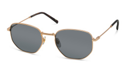 Shop EYE'M Irregular Sunglasses in Gold online.