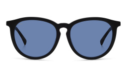 EYE'M Round Sunglasses in Black – Product Photo 1