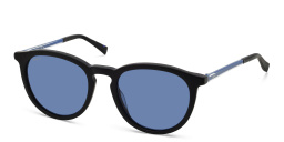 Shop EYE'M Round Sunglasses in Black online.