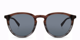 EYE'M Round Sunglasses in Brown Grey – Product Photo 1