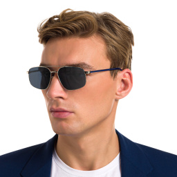 EYE'M Aviator Sunglasses in Silver – Product Photo 6