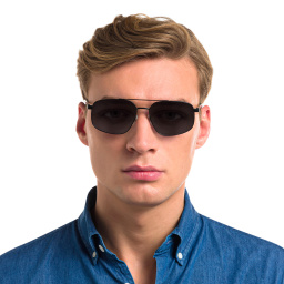 EYE'M Aviator Sunglasses in Silver – Product Photo 5