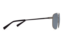 EYE'M Aviator Sunglasses in Silver – Product Photo 3