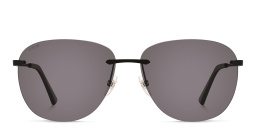 Shop EYE'M Rimless Aviator Sunglasses in Black online.
