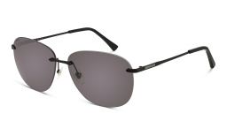 Shop EYE'M Rimless Aviator Sunglasses in Black online.
