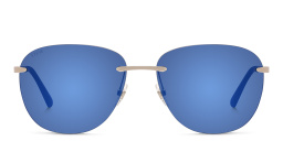 تسوق نظارة شمسية أفياتور بدون إطار EYE'M بلون فضي أونلاين.