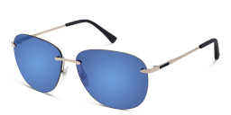 Shop EYE'M Rimless Aviator Sunglasses in Silver online.