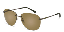 Shop EYE'M Rimless Aviator Sunglasses in Grey online.