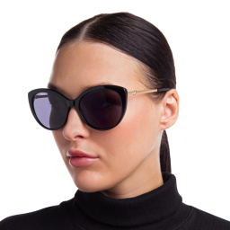 EYE'M Cat Eye Sunglasses in Black – Product Photo 6