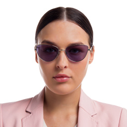 EYE'M Cat Eye Sunglasses in Gold – Product Photo 5