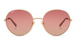Shop EYE'M Round Sunglasses in Gold online.