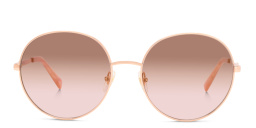 Shop EYE'M Round Sunglasses in Gold online.
