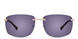 نظارة شمسية مستطيلة بدون إطار من EYE'M بلون فضي - صورة المنتج 1