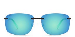 نظارة شمسية مستطيلة بدون إطار من EYE'M بلون أسود - صورة المنتج 1