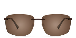 نظارة شمسية مستطيلة بدون إطار من EYE'M بلون بني - صورة المنتج 1