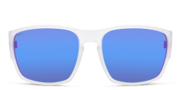 Shop EYE'M Rectangle Sunglasses in Clear online.