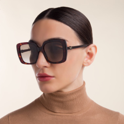 EYE'M Square Sunglasses in Havana – Product Photo 5