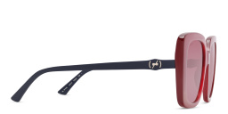 EYE'M Square Sunglasses in Red – Product Photo 3