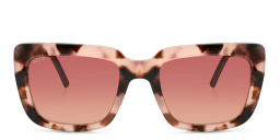 EYE'M Square Sunglasses in Pink Havana – Product Photo 1