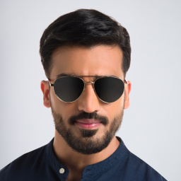 Shop EYE'M Aviator Sunglasses in Gold online.