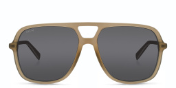 EYE'M Rectangle Sunglasses in Beige – Product Photo 1
