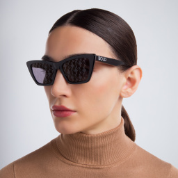 Shop EYE'M Cat Eye Sunglasses in Black online.