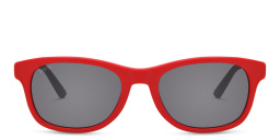 EYE'M Kids Rectangle Sunglasses in Red – Product Photo 1