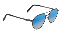 Maui Jim Waterfront Unisex Round Sunglasses in Gunmetal – Product Photo 1