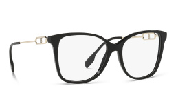 Shop BURBERRY Square Eyeglasses in Black online.