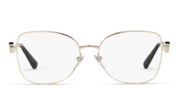 Shop BVLGARI Cat Eye Eyeglasses in Pale Gold online.