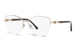 BVLGARI Half Rim Cat Eye Eyeglasses in Pale Gold – Product Photo 2