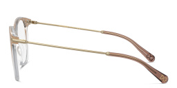 Shop Dolce & Gabbana Logo Panthos Eyeglasses in Beige online.