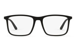 Emporio Armani Rectangle Eyeglasses in Matte Black – Product Photo 1